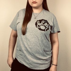 BLM upcycled Fruit of the Loom gray tee